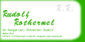 rudolf rothermel business card